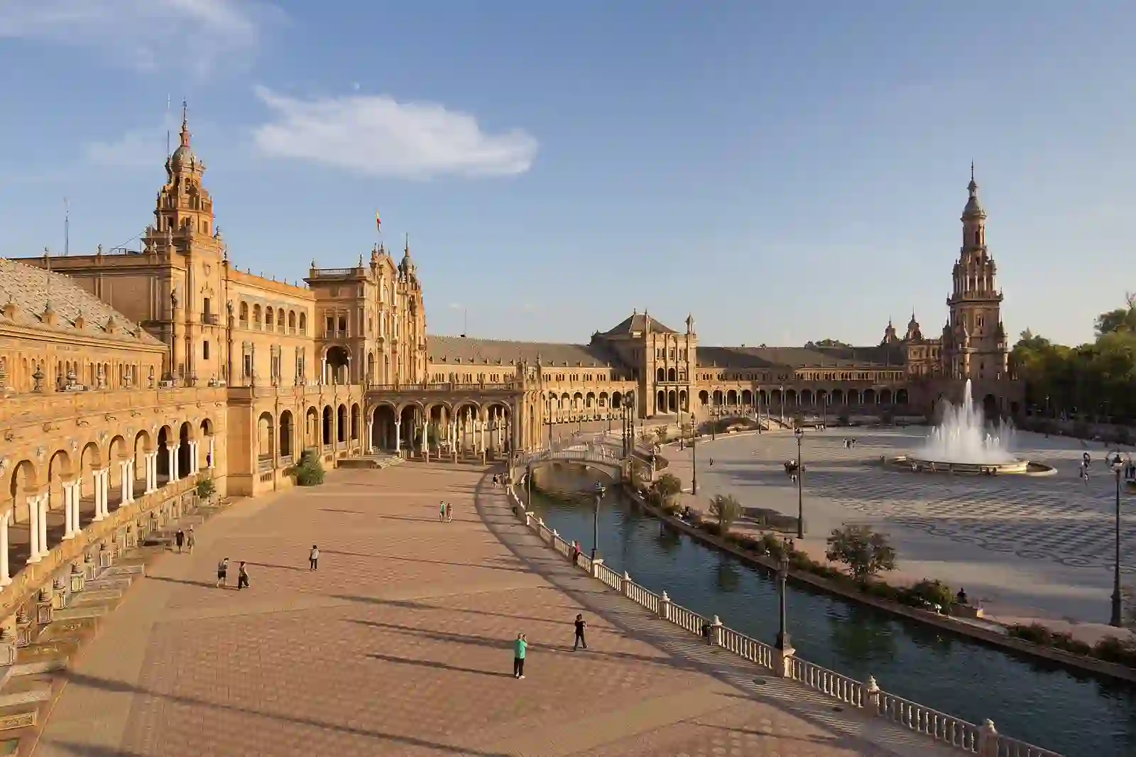 Plaza de Espana in Seville with its tiled canal and bridges