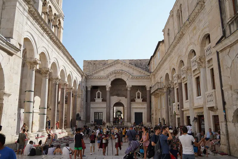 The Peristyle inside Diocletian's Palace in Split