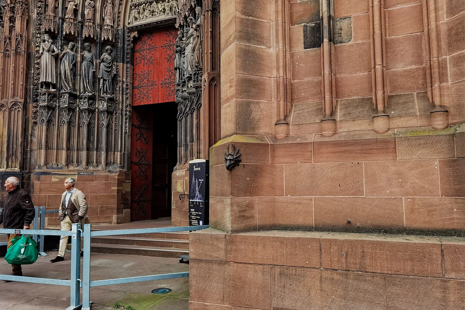 The sculpted west front of Strasbourg cathedral