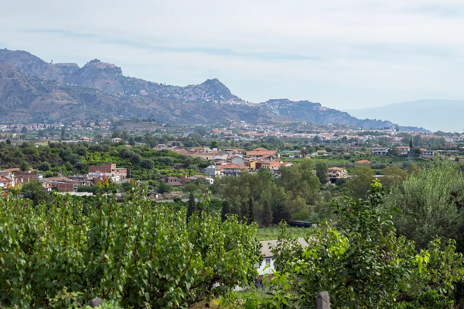 The hilltop village of Castelmola above Taormina
