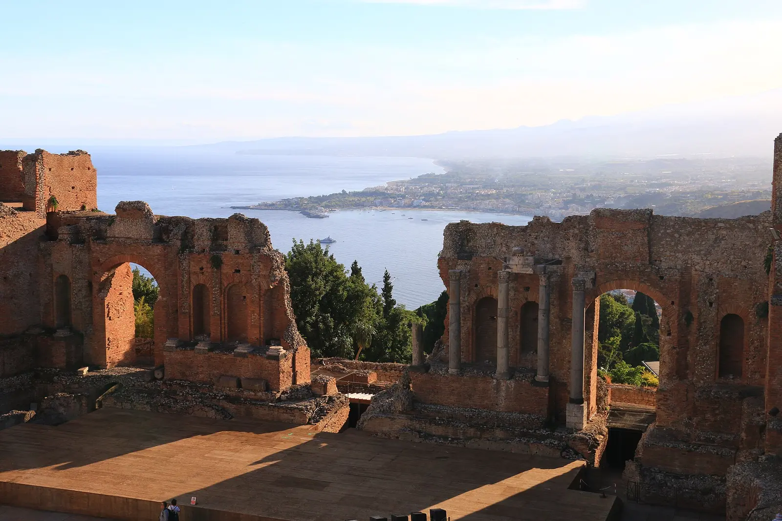 The Taormina coast looking north along the Ionian shore