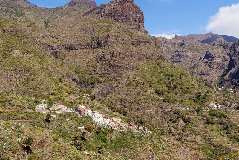 Masca village tucked into the Teno mountains, Tenerife