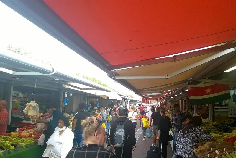 A stroopwafel stand at a market in The Hague