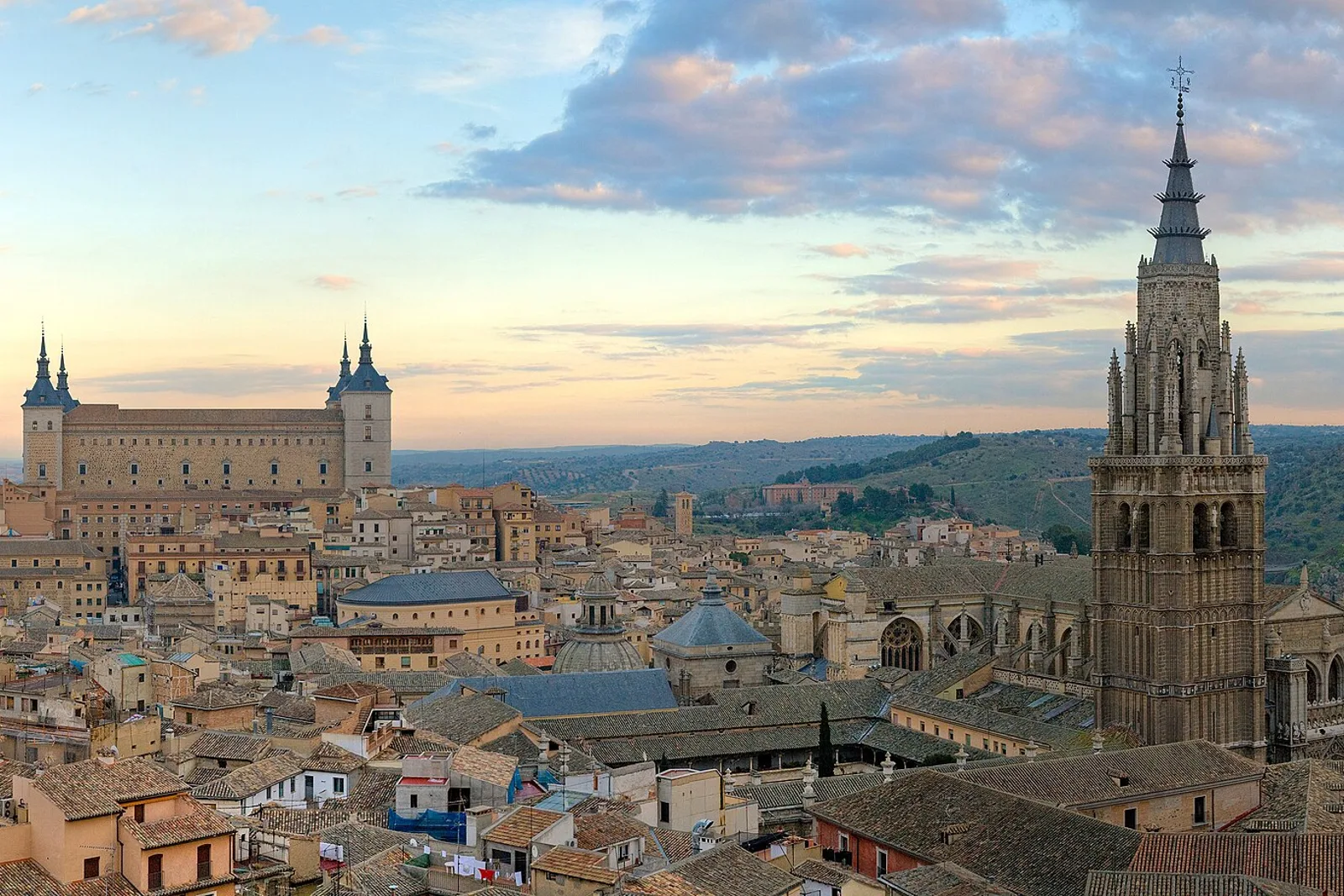 The skyline of Toledo across the Tagus from the Mirador del Valle