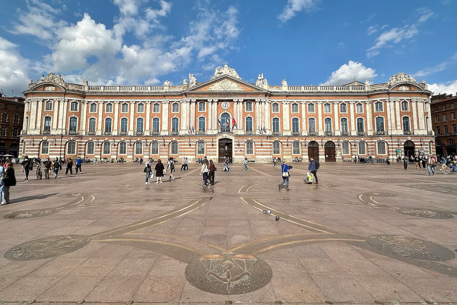 The Capitole square and its grand facade in central Toulouse