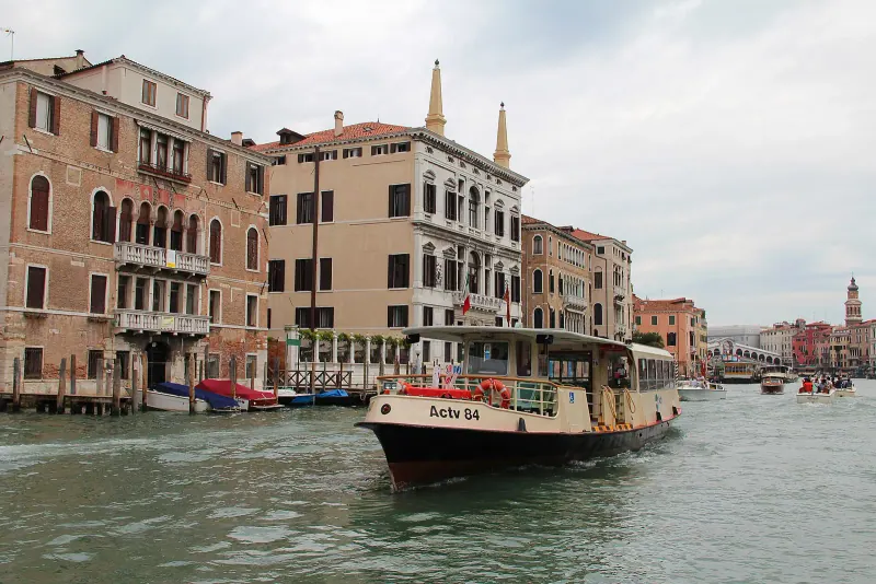 A vaporetto on the Grand Canal