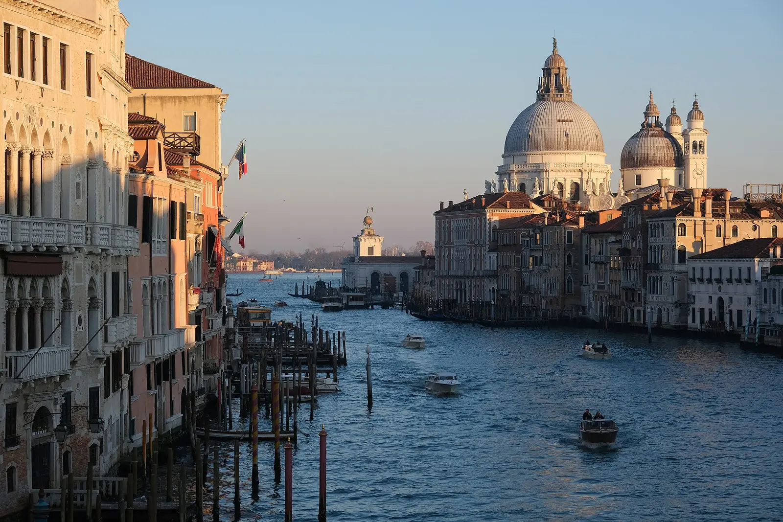 The Grand Canal at sunset with Santa Maria della Salute