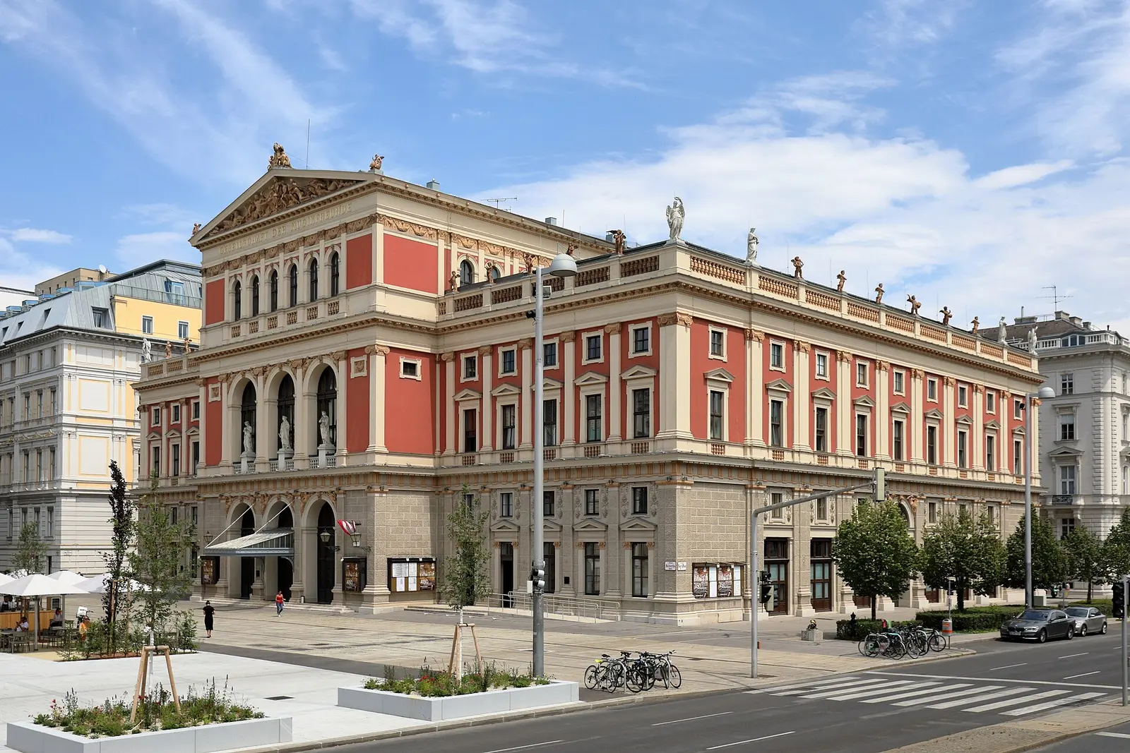 The Musikverein concert hall building in Vienna