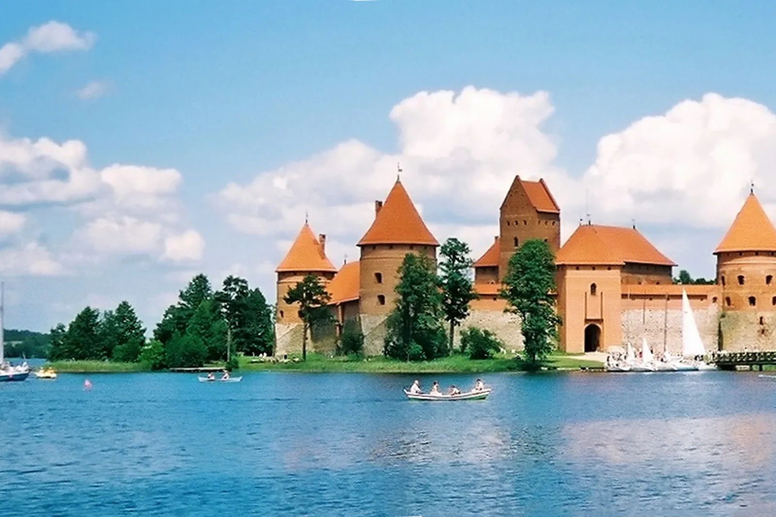 Trakai island castle on Lake Galve