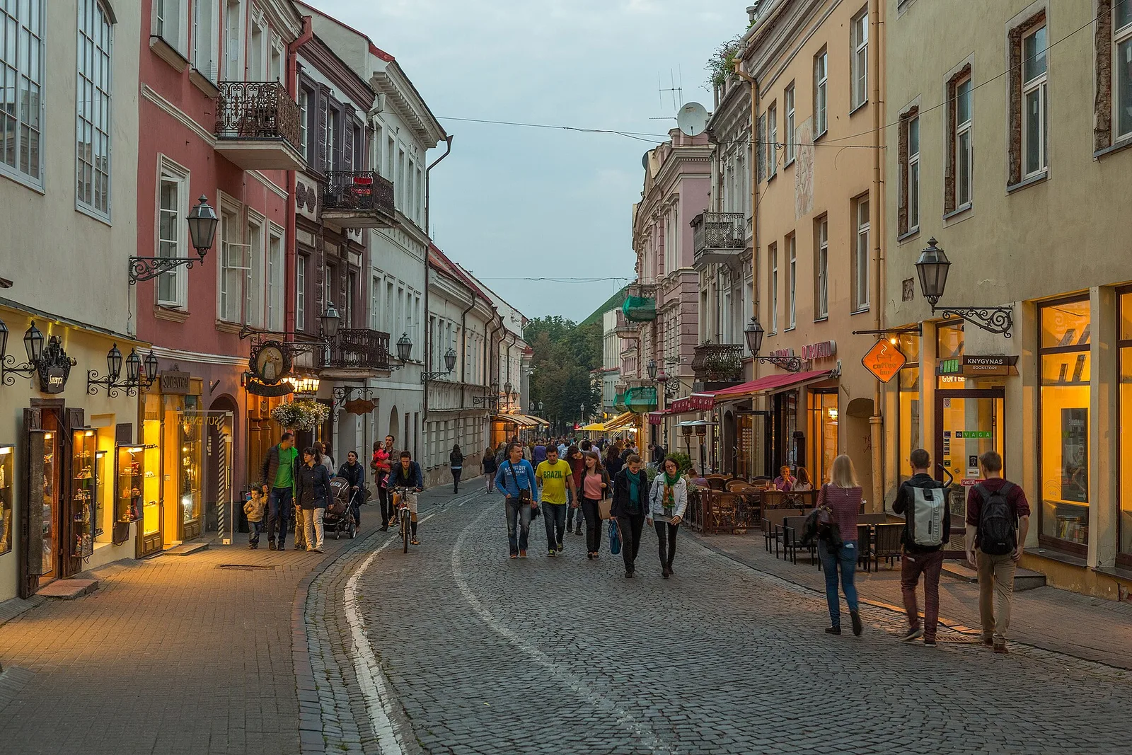Pilies street through Vilnius old town