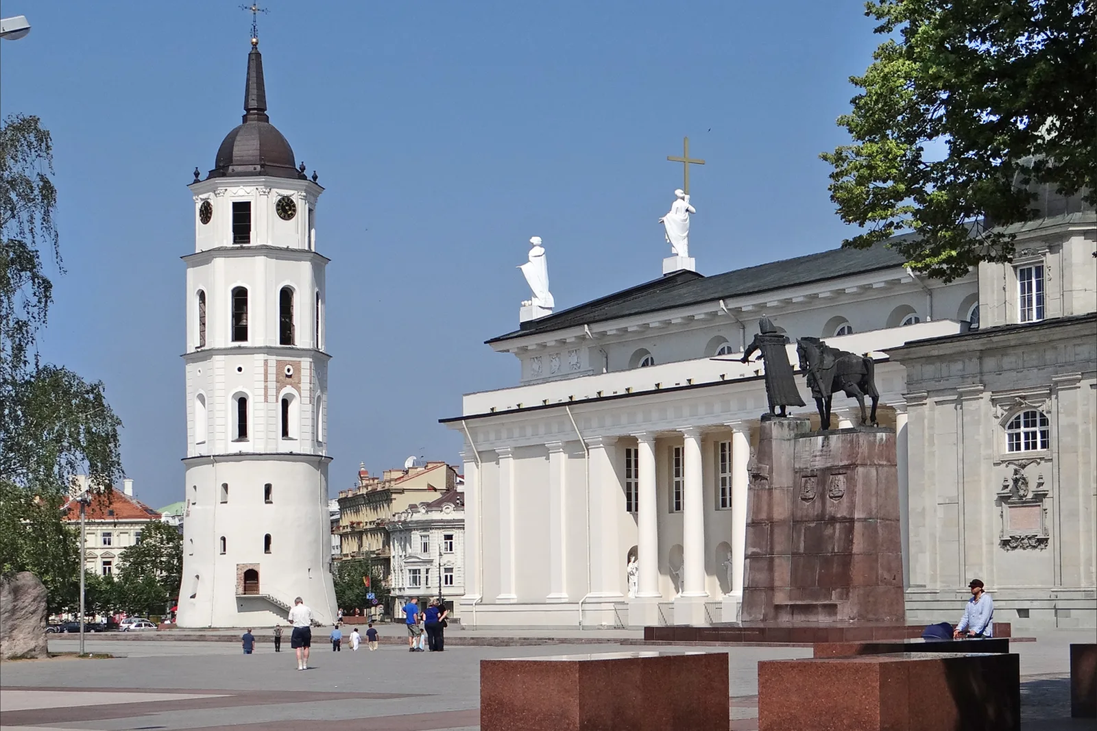 Cathedral Square and the bell tower in Vilnius