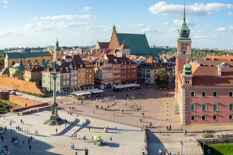 Castle Square and the Royal Castle in Warsaw