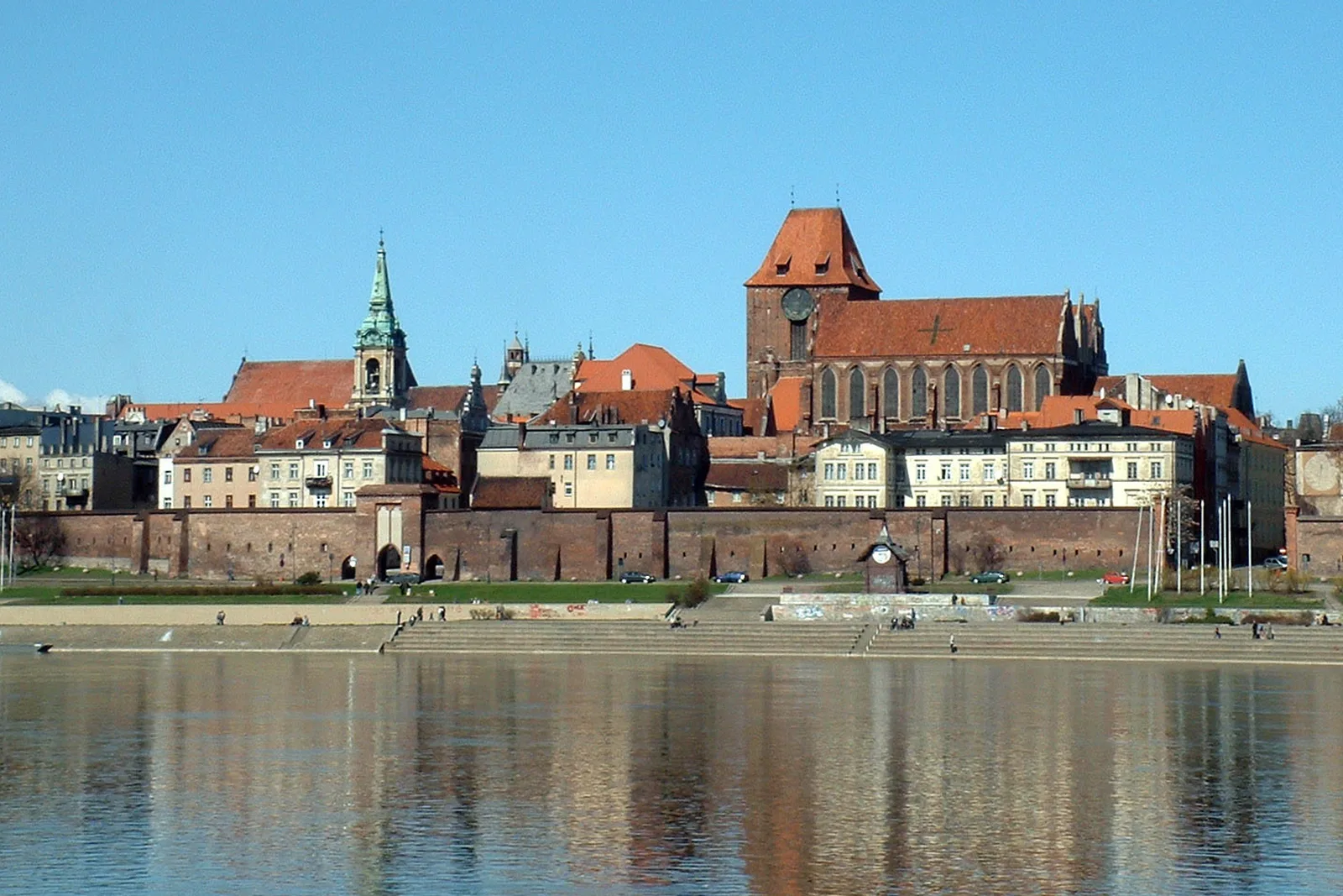 Torun old town skyline on the Vistula river