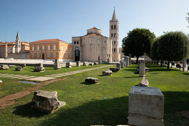 The Roman forum and the church of St Donatus in Zadar's old town