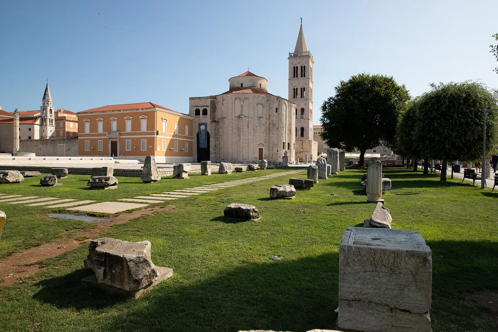The Roman forum and the church of St Donatus in Zadar's old town