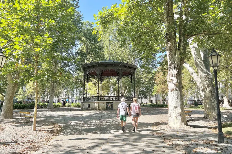 A pavilion in Zagreb's Lower Town parks