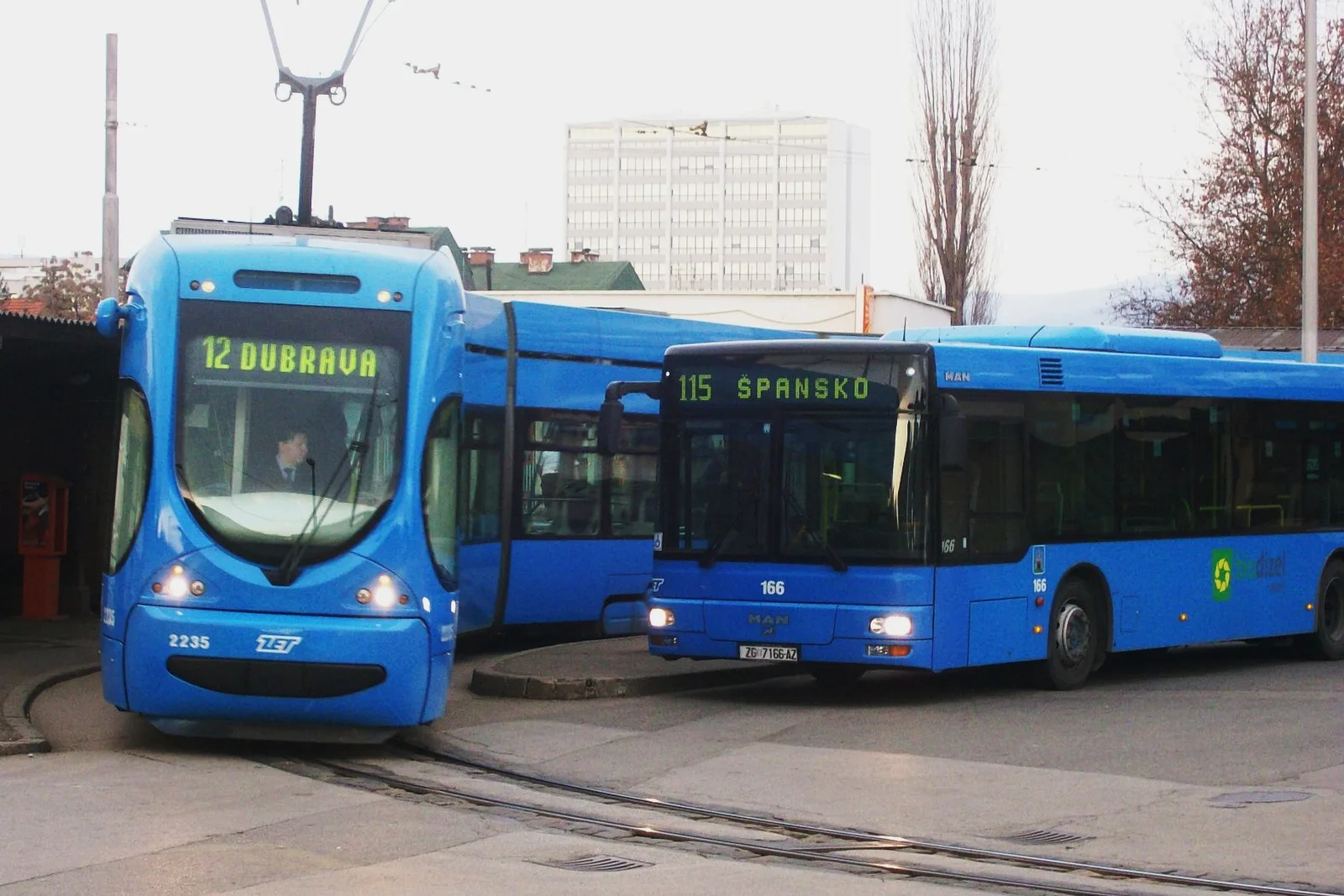 A ZET tram on Zagreb's streets
