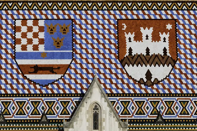 St Mark's church tiled roof in Zagreb's Upper Town