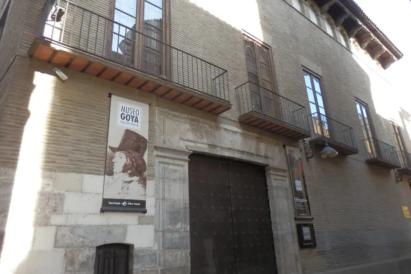 The Museo Goya entrance on Calle Espoz y Mina in Zaragoza