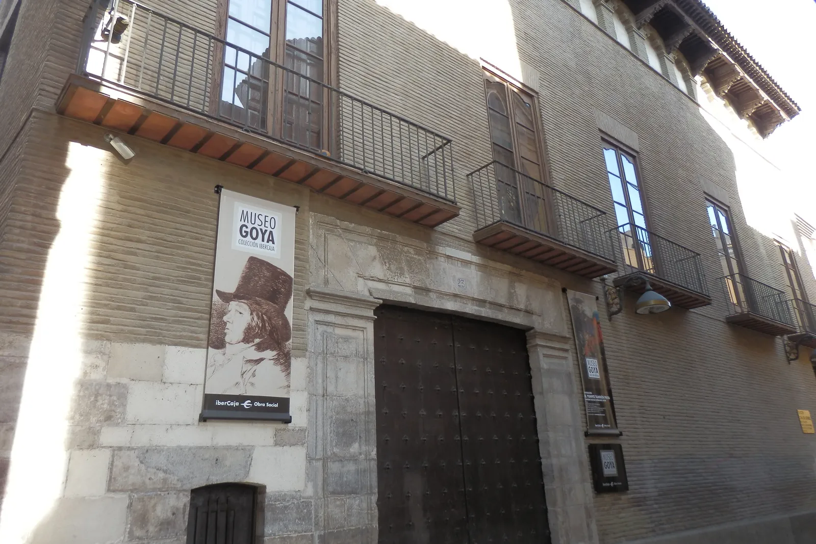 The Museo Goya entrance on Calle Espoz y Mina in Zaragoza