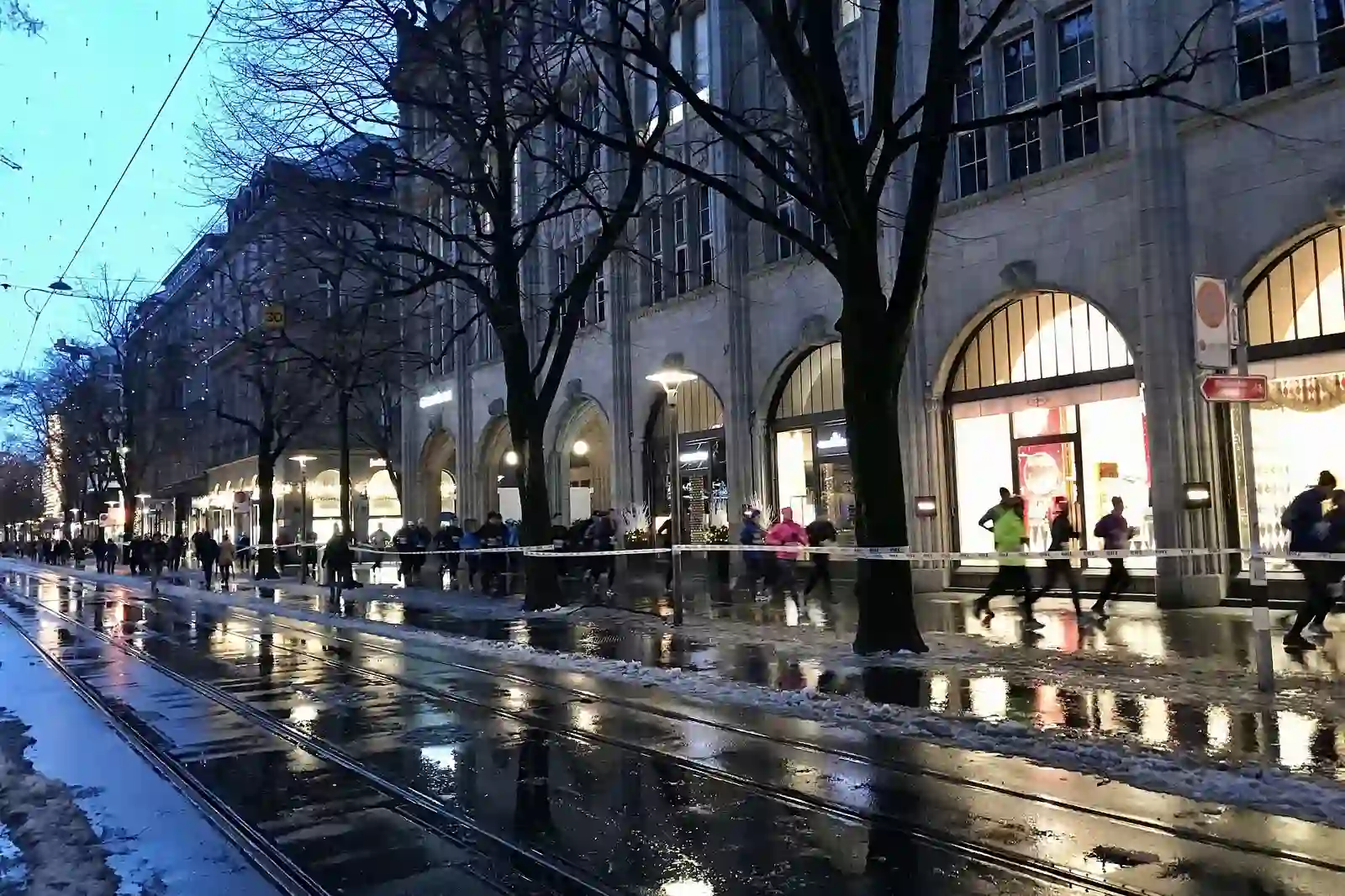 Bahnhofstrasse in Zurich after rain